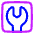 Wrench Square Icon from Plump Neon Set