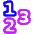 Number Icon from Plump Neon Set