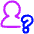 User Question Query Icon from Plump Neon Set