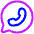 Chat Bubble Oval Phone Icon from Plump Neon Set