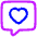 Chat Bubble Square Favorite Heart Icon from Plump Neon Set