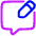 Chat Bubble Square Write Icon from Plump Neon Set