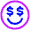 Smiley Rich Icon from Plump Neon Set