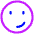 Smiley Smirk Icon from Plump Neon Set