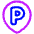 Location Pin Transport Parking Area Icon from Plump Neon Set