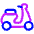 Motorcycle Courier Icon from Plump Neon Set