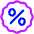 Discount Percent Badge Icon from Plump Neon Set