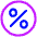 Discount Percent Circle Icon from Plump Neon Set