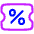 Discount Percent Coupon Icon from Plump Neon Set