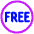 Tag Free Circle Icon from Plump Neon Set