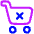 Shopping Cart Cross Icon from Plump Neon Set