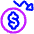 Dollar Decrease Icon from Plump Neon Set