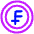 Franc Circle Icon from Plump Neon Set