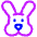 Rabbit Icon from Plump Neon Set