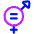 Gender Equality Icon from Plump Neon Set