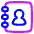 Contact Phonebook Icon from Plump Neon Set