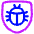 Bug Antivirus Shield Icon from Plump Neon Set