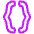 Curly Brackets Icon from Plump Neon Set