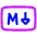 Markdown Rectangle Programming Icon from Plump Neon Set