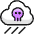 Pollution Rain Skull Icon from Ultimate Colors Set