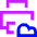Cloud Printing Icon from Sharp Neon Set