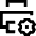 Printer Maintenance Gear Icon from Sharp Line Set