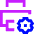 Printer Maintenance Gear Icon from Sharp Neon Set