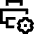 Printer Maintenance Gear Icon from Sharp Line Set