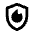 Shield Fire Icon from Outlined Line - Streamline Material Icons Set
