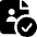 Technology Privacy Consent Profile Approve Icon from Ultimate Bold Set