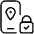 Technology Privacy Location Access Smartphone Lock Icon from Ultimate Light Set