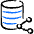 Database Share Icon from Freehand Duotone - Free Set