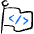Learning Programming Flag Icon from Freehand Duotone - Free Set