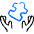 Plugin Hands Puzzle Icon from Freehand Duotone - Free Set