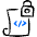 Programming Language Script Lock Icon from Freehand Duotone - Free Set