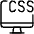 Programming Language Monitor Css Icon from Ultimate Light Set