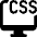 Programming Language Monitor Css Icon from Ultimate Bold Set