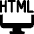 Programming Language Monitor Html Icon from Ultimate Bold Set