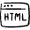 Programming Language Browser Html Icon from Freehand Line - Free Set