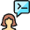 Programming User Chat Woman Icon from Ultimate Colors Set