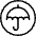 Umbrella Circle Icon from Ultimate Light Set