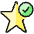 Rating Star Check Icon from Ultimate Colors Set | Free Download as SVG Vector and Transparent PNG | Streamline icons