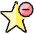 Rating Star Subtract 1 Icon from Ultimate Colors Set