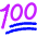 Reaction Emoji 100 Icon from Core Neon Set