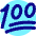 Reaction Emoji 100 Icon from Core Pop Set