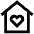 Heart Home Icon from Atlas Line Set