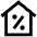 Percent House Icon from Atlas Line Set | Free Download as SVG Vector and Transparent PNG | Streamline icons