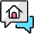 Real Estate Message Chat House Icon from Ultimate Colors Set