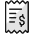 Receipt Dollar Icon from Ultimate Colors Set