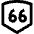 Route Sign 66 icon - Free transparent PNG, SVG. No sign up needed.